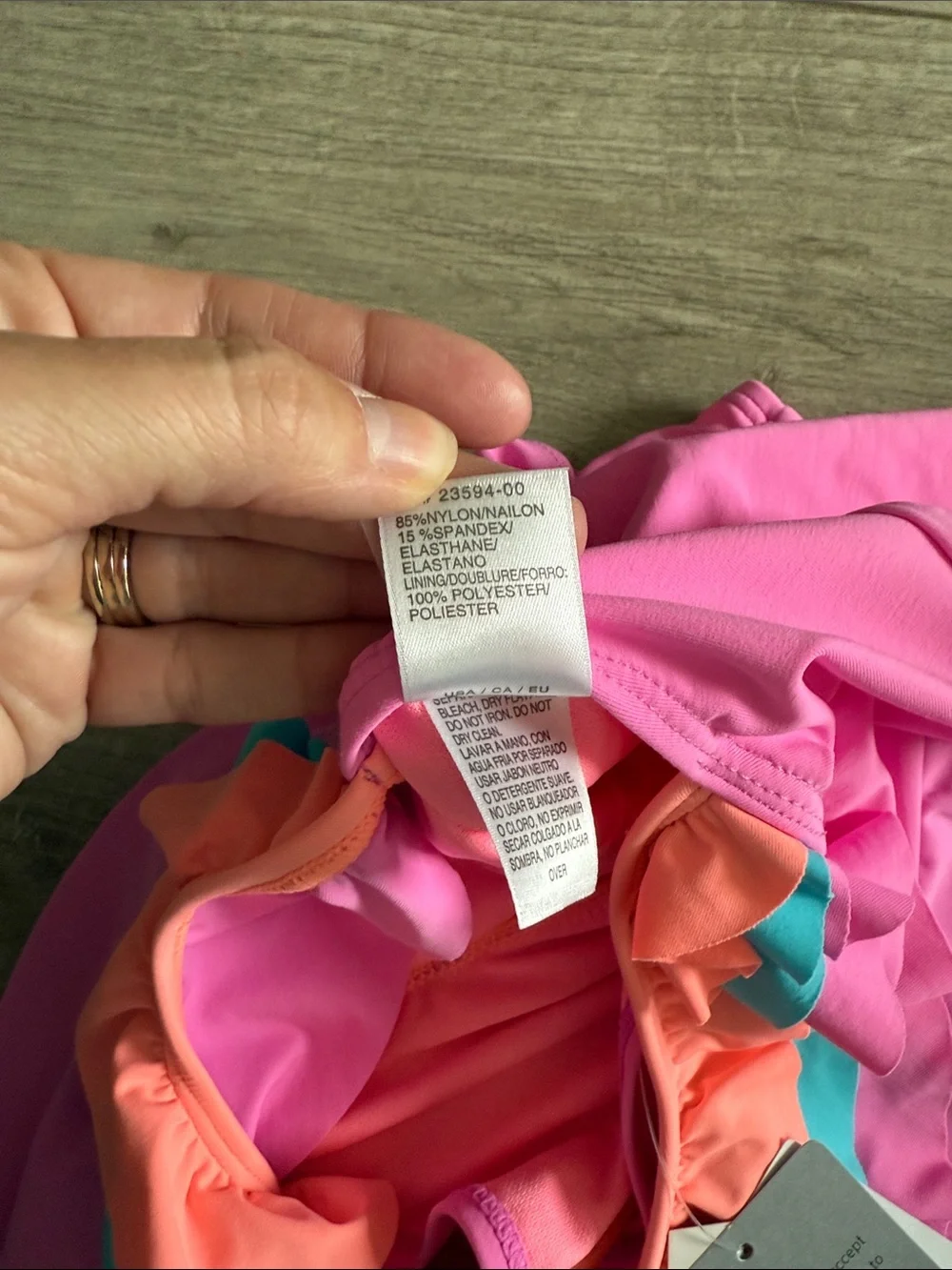 Beach Lingo Kids Ruffle One piece swimsuit 3T NEW